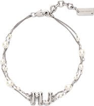 Marc Jacobs MJ Balloon Charm Faux Pearl Bracelet