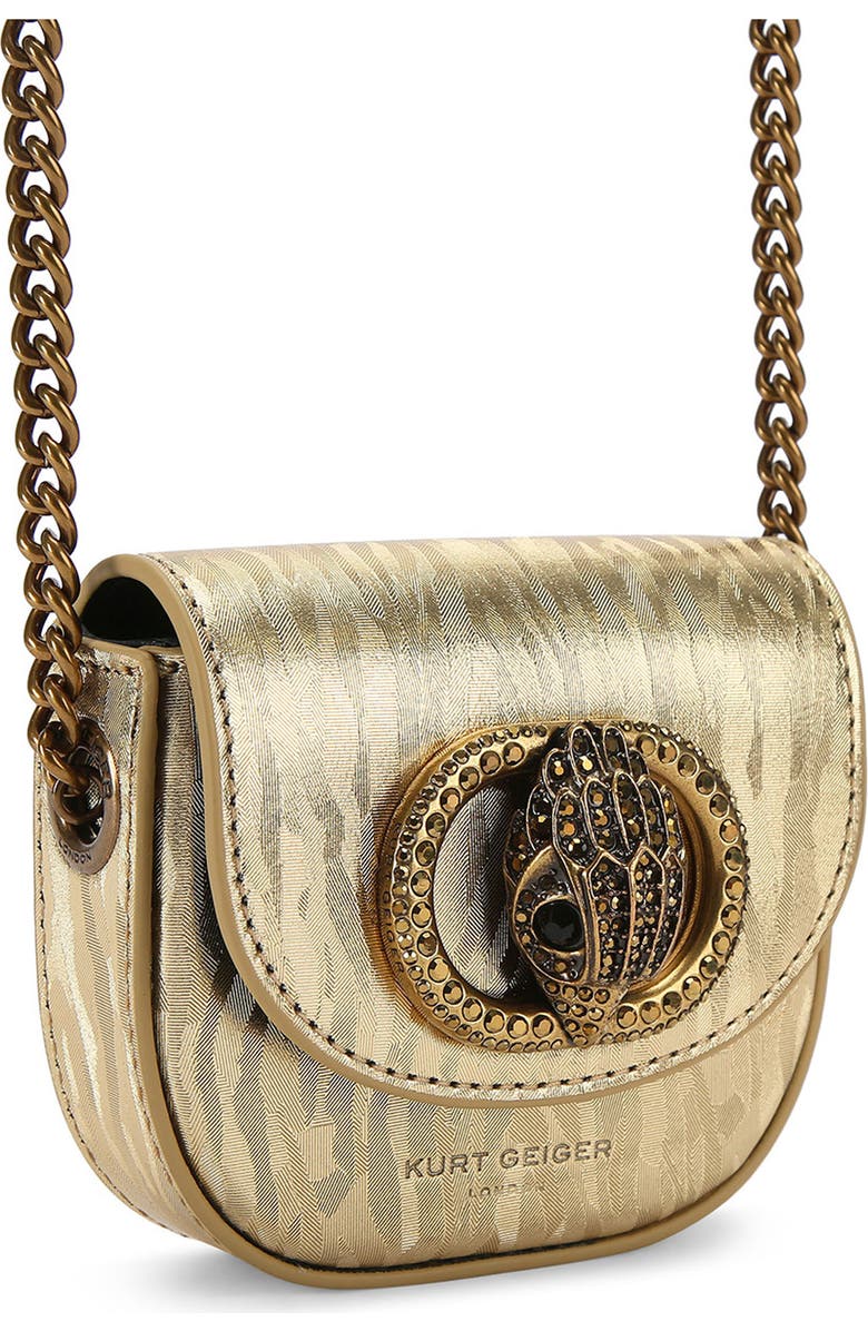 Kurt Geiger London Micro Chelsea Leather Saddle Bag, Alternate, color,