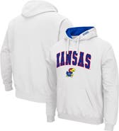COLOSSEUM Men's Colosseum White Kansas Jayhawks Arch & Logo 3.0 Pullover Hoodie
