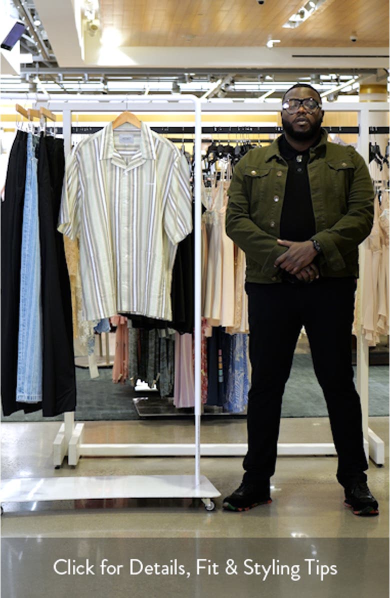 Folsey Stripe Cotton & Linen Camp Shirt, sales video thumbnail