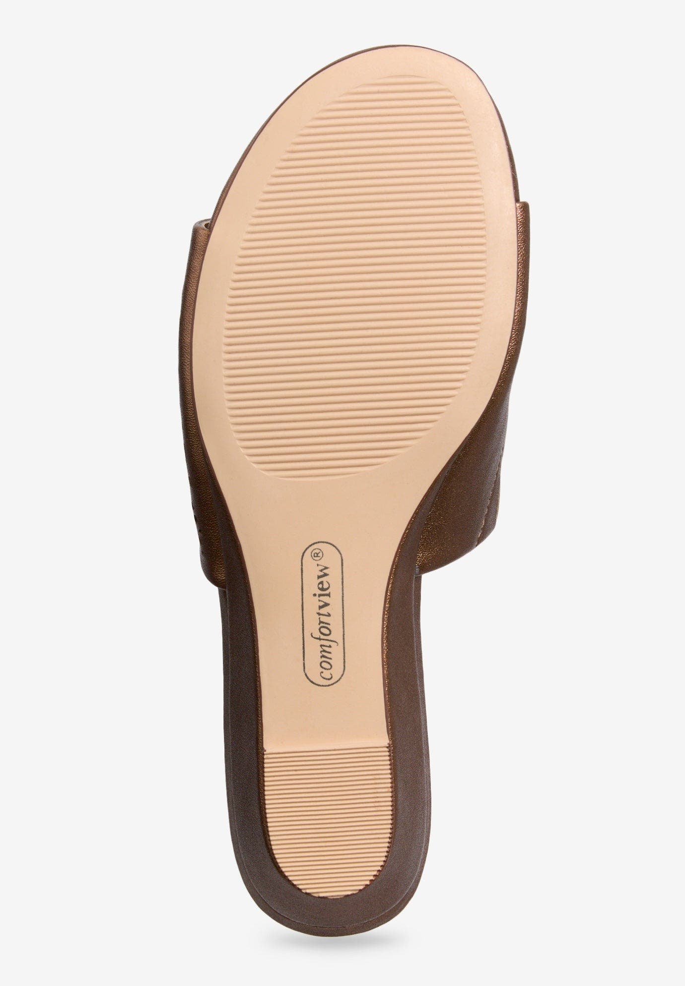 Comfortview The Capri Slip On Mule, Alternate, color, Bronze