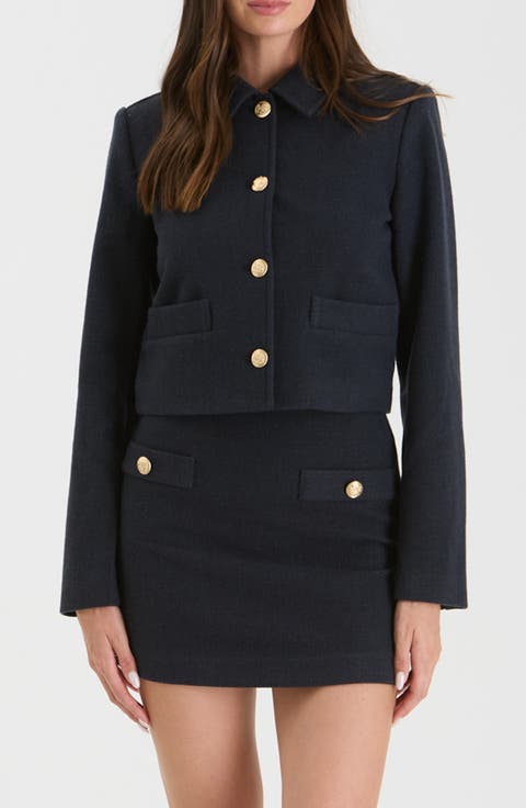 Button Crop Jacket