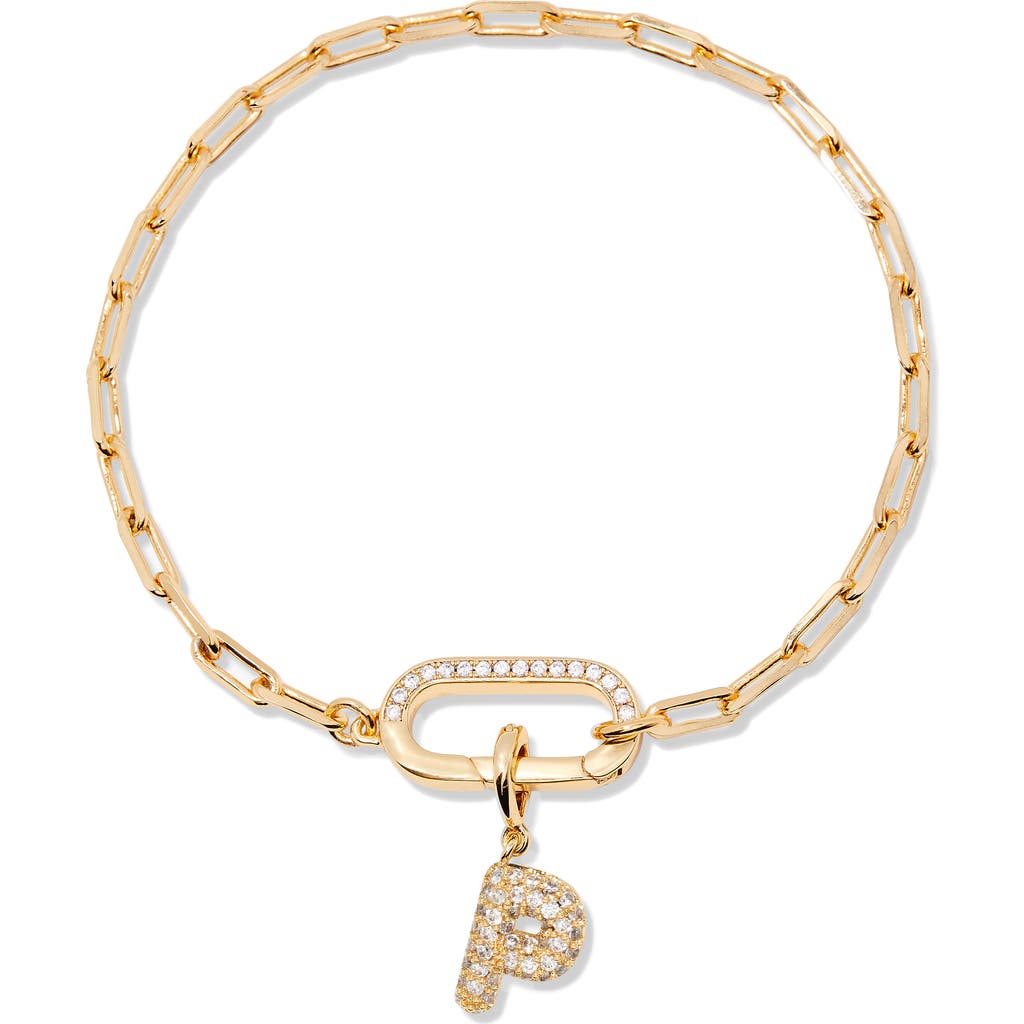 Brook & York Brook And York Petra Initial Charm Bracelet In Gold P