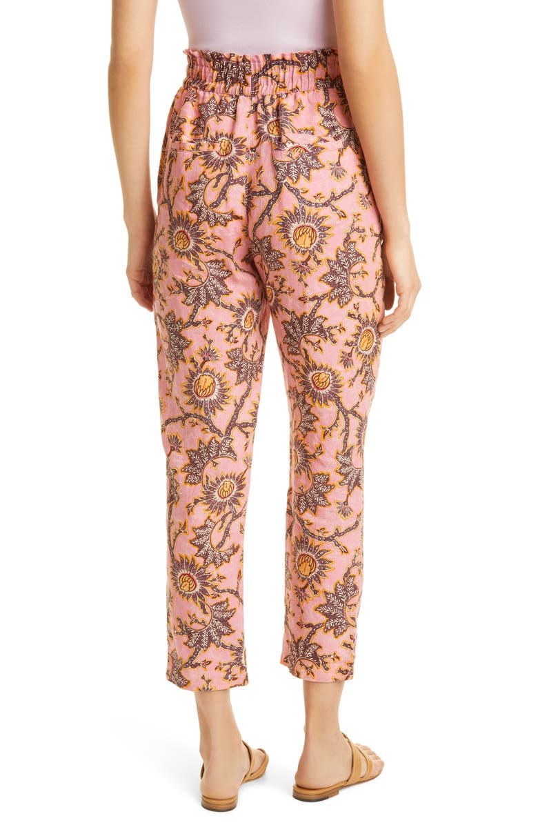 A.L.C. Henry Print Linen Pants, Alternate, color, 