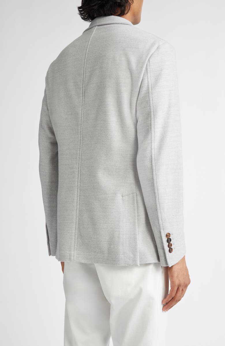 Eleventy Single Breasted Wool Knit Sport Coat, Alternate, color, Light Gray Melange