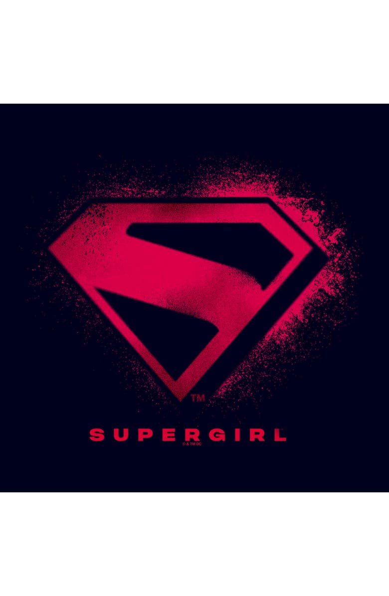 Supergirl Men's Supergirl Classic Logo Ink Graphic T-Shirt, Alternate, color, Navy Blue