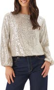 Karen Kane Sequin Boat Neck Top