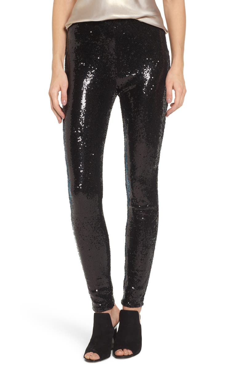 Trouvé Sequin Leggings, Main, color,