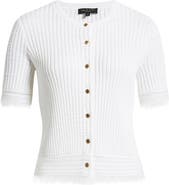 rag & bone Ayan Fringe Trim Rib Cardigan