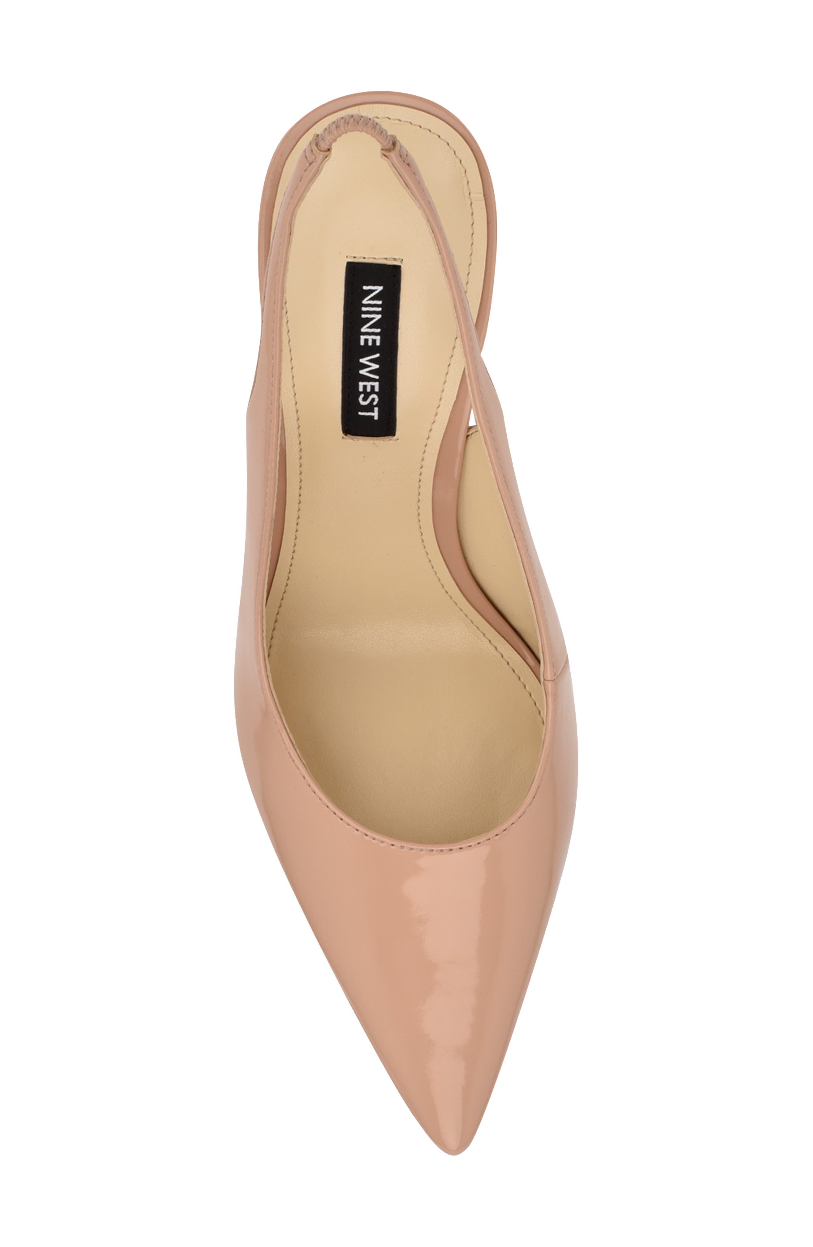 Feather Slingback Pump, Alternate, color, MEDIUM NATURAL PATENT