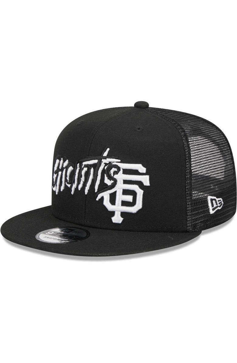 New Era Men's New Era Black San Francisco Giants Street Trucker 9FIFTY Snapback Hat, Alternate, color, 