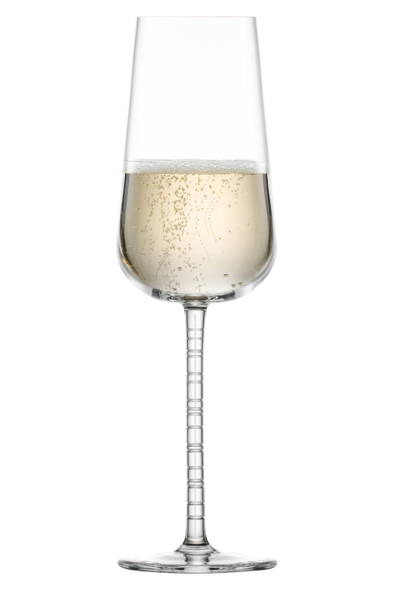 Journey Set of 4 Champagne Flutes, Alternate, color, CLEAR
