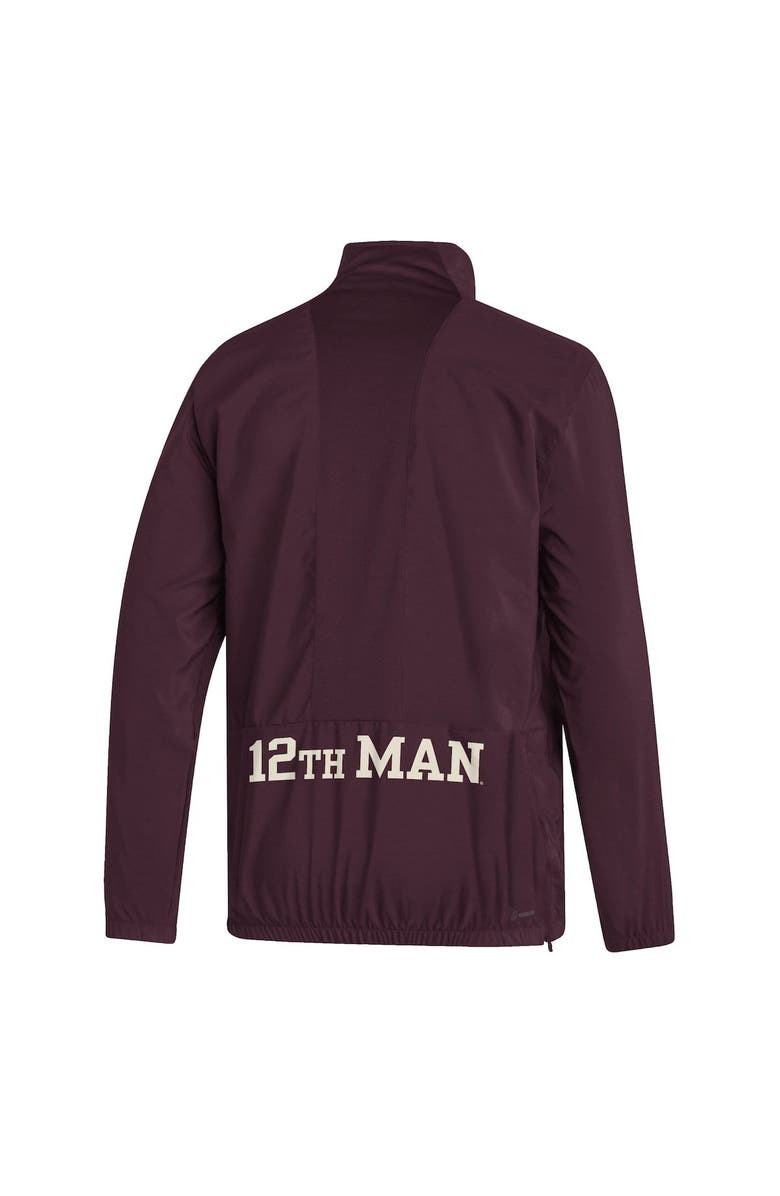 adidas Men's adidas Maroon Texas A&M Aggies Strategy Stadium AEROREADY Woven Half-Zip Jacket, Alternate, color,