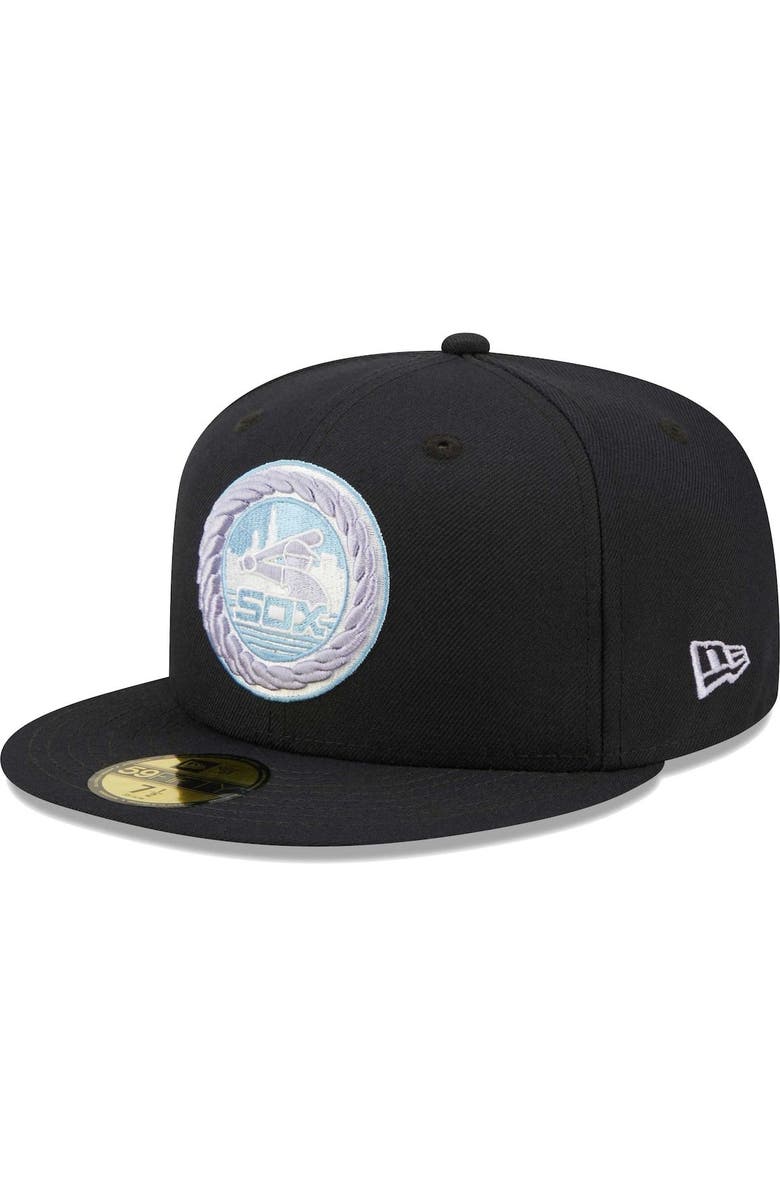 New Era Men's New Era Navy Chicago White Sox 50th Anniversary 1983 MLB All-Star Game Lavender Undervisor 59FIFTY Fitted Hat, Alternate, color, Navy