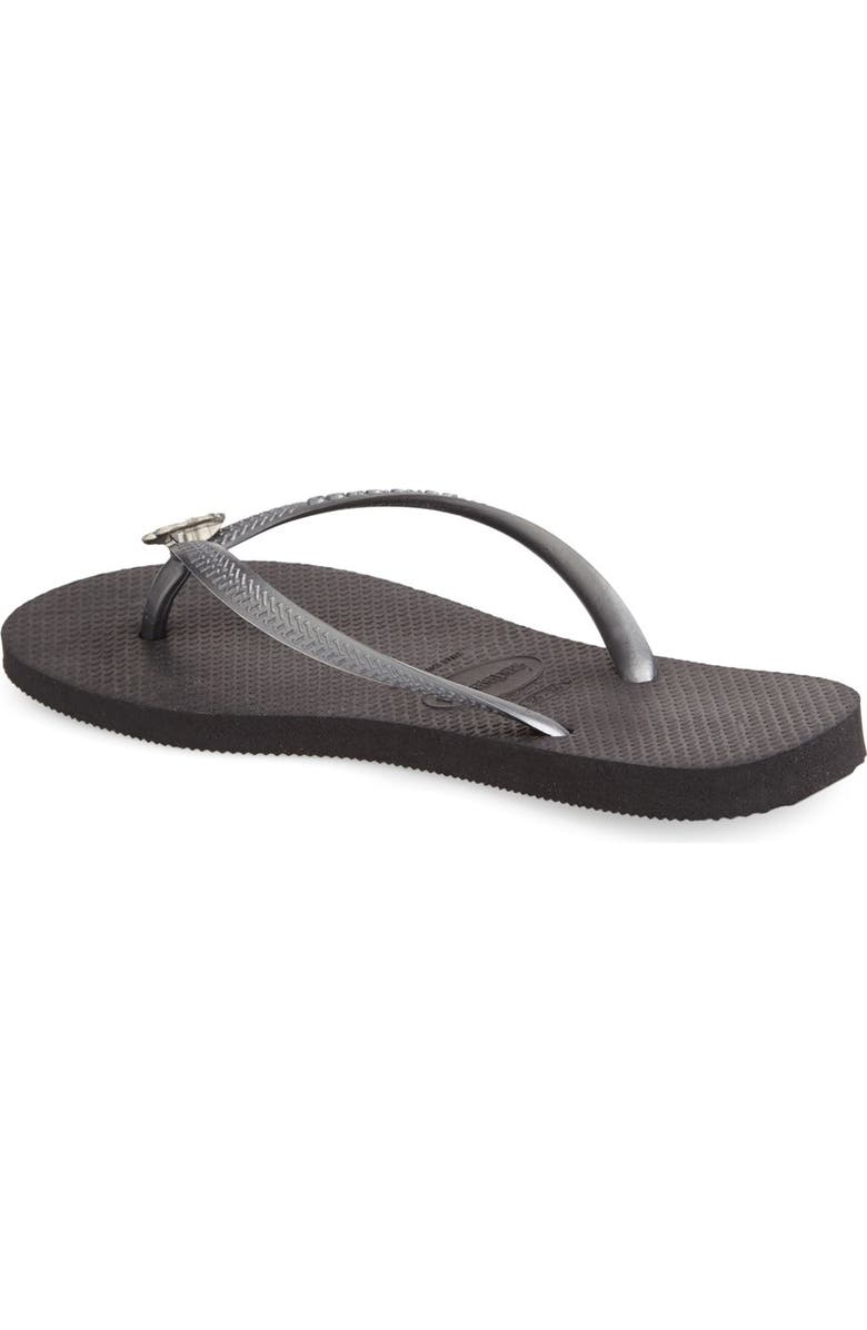 Havaianas Slim Crystal Poem Flip Flop, Alternate, color,