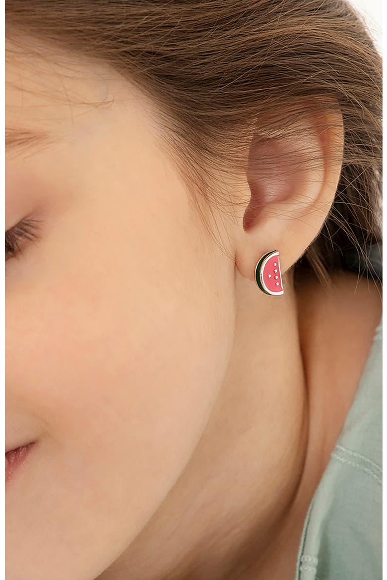 Yummy Watermelon Earrings, Alternate, color, Pink