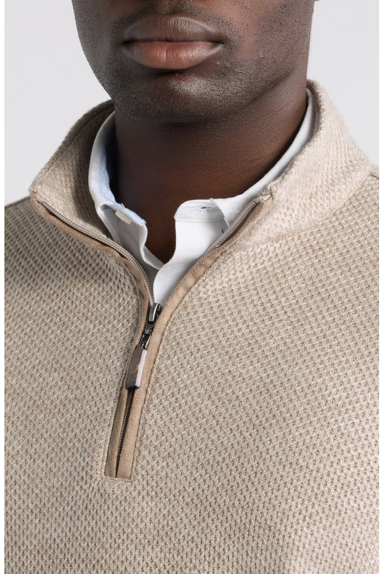 Dalton Mélange Quarter Zip Pullover, Alternate, color, OATMEAL