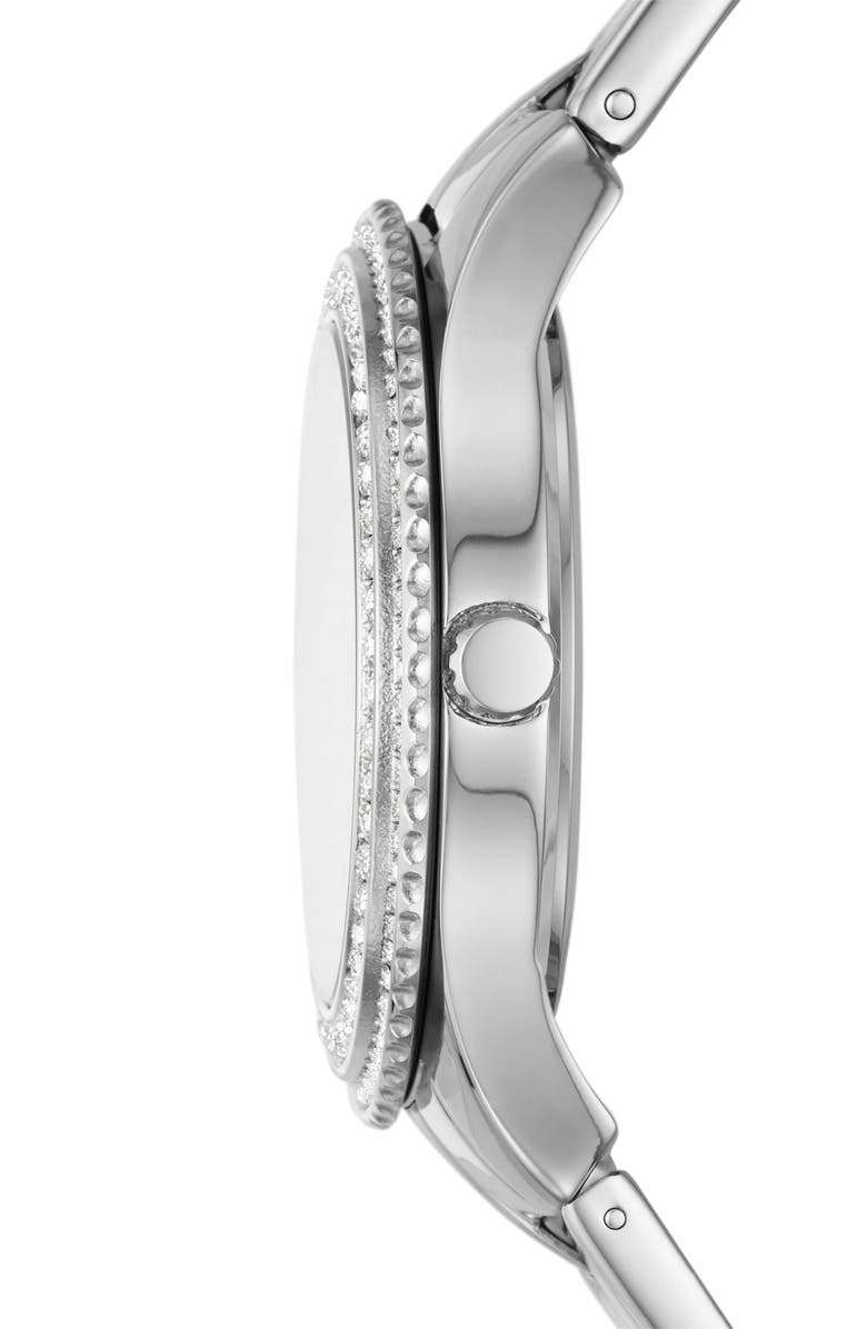 Fossil Stella Crystal Bezel Bracelet Watch, 37mm, Alternate, color, 