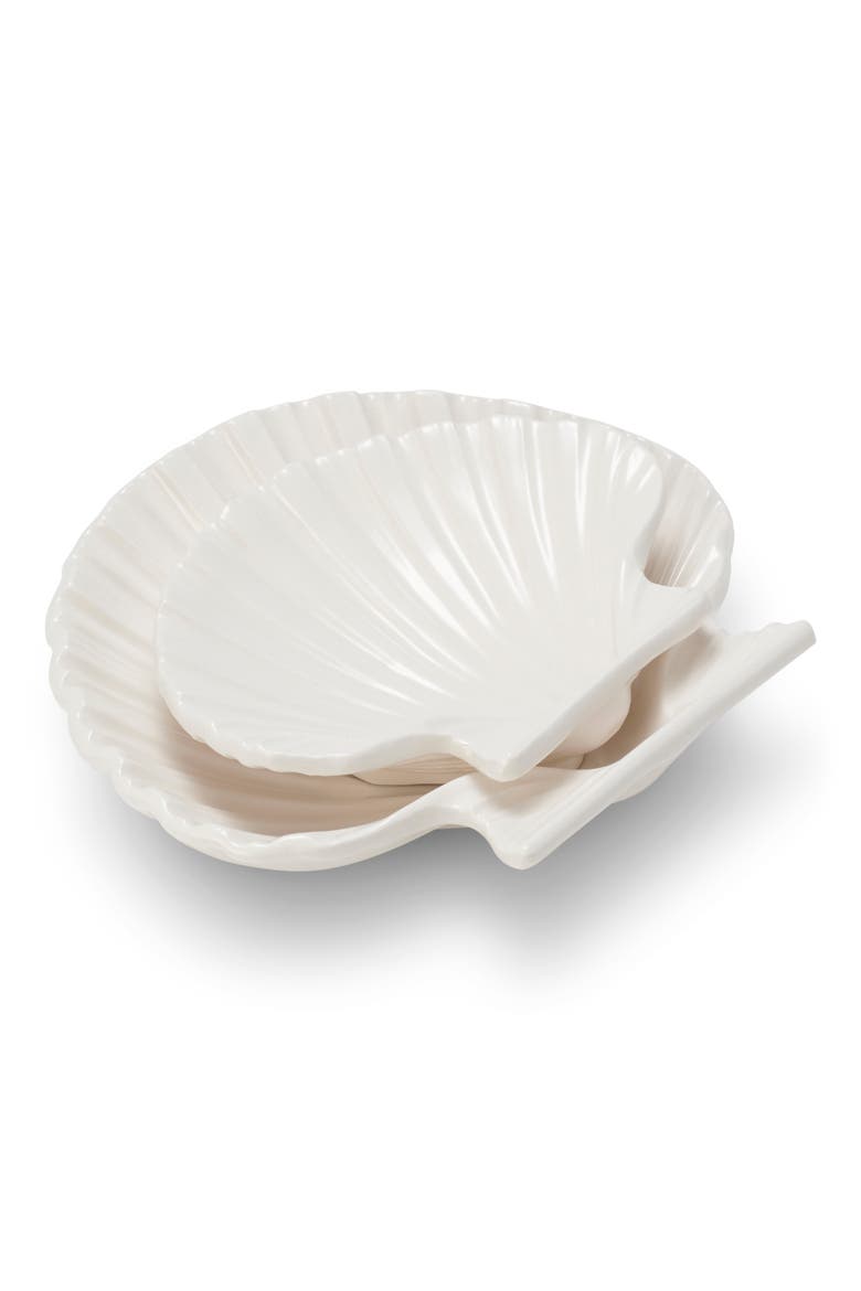 Shell Medium Platter, Alternate, color, CREAM