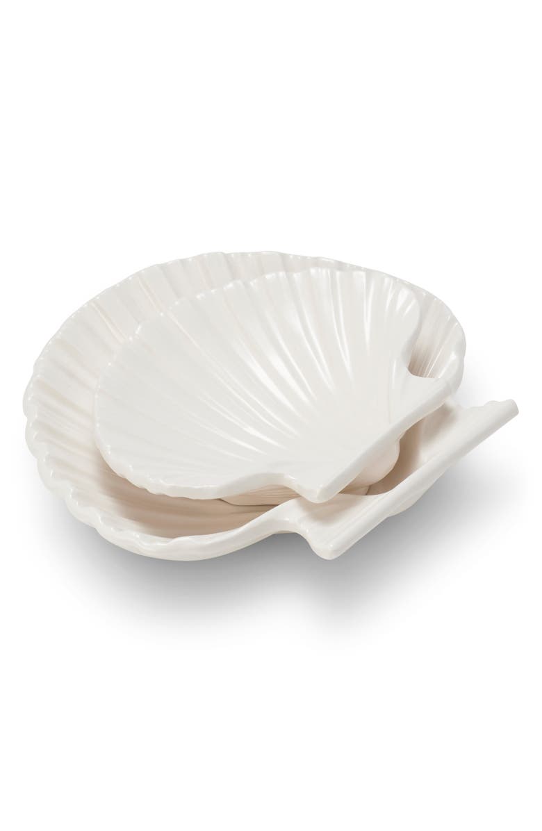 Aerin Shell Medium Platter, Alternate, color, Cream