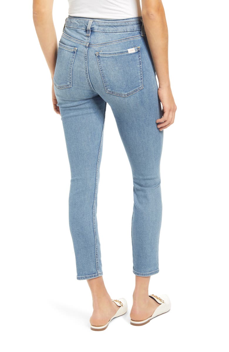 JEN7 by 7 For All Mankind Tie Front Ankle Skinny Jeans, Alternate, color, 