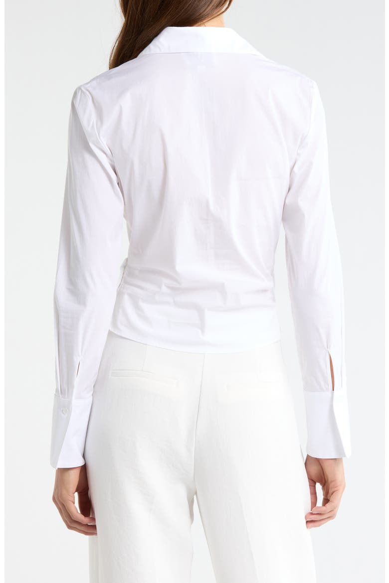 All Wrapped Up Cotton Blend Shirt, Alternate, color, WHITE