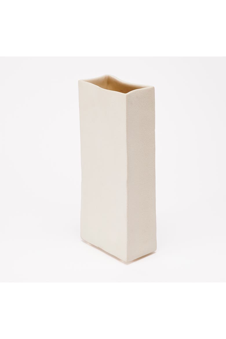 Rue Tall Vase, Alternate, color, Raw Blanc