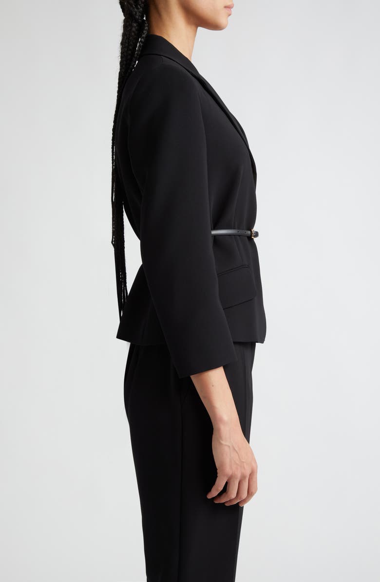 Max Mara Studio Cancan Belted Three Quarter Sleeve Cady Blazer, Alternate, color, 