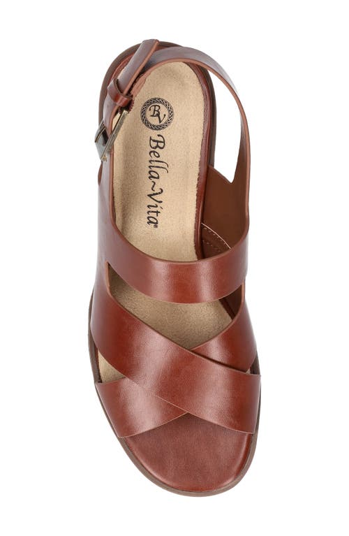 Bella Vita Cameron Slingback Sandal In Dark Tan