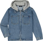 Joe's Jeans Kids Denim Trucker Jacket with Removable Hood (Big Kid0