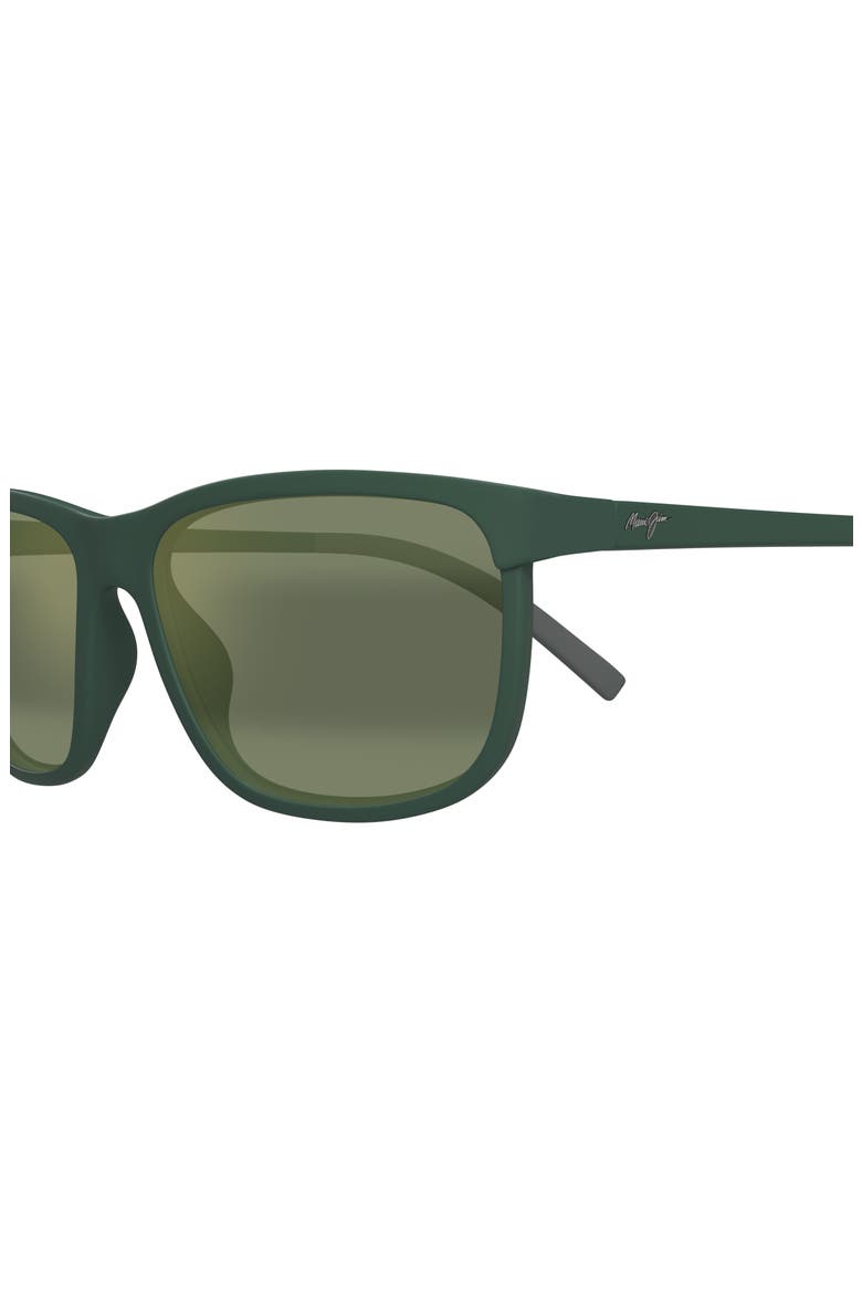 Lele Kawa 58mm PolarizedPlus2® Square Sunglasses, Alternate, color, GREEN/ MAUI HT