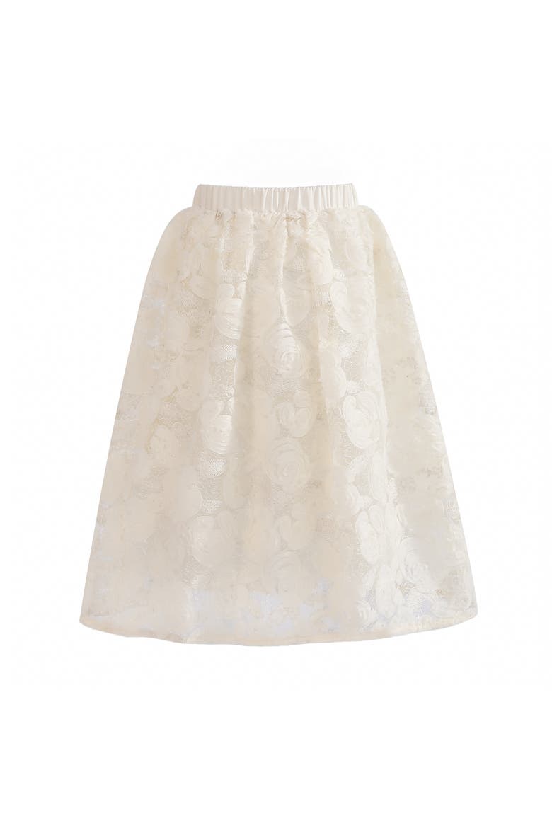 Juliette Lace Skirt Set, Alternate, color, Cream