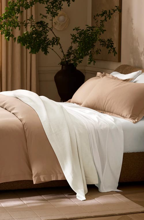 Boll & Branch Signature Hemmed Duvet Set In Brown