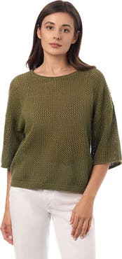 Equipment Mesh Elbow Sleeve Sweater