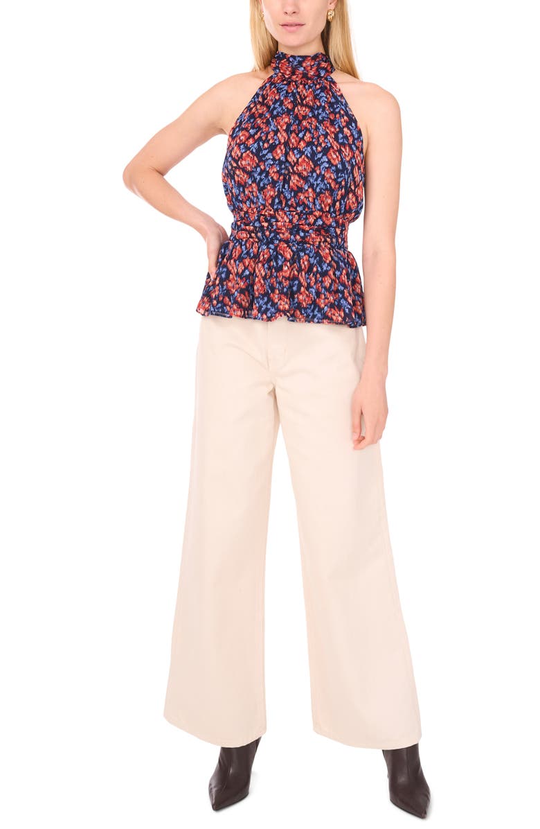 1.STATE Sleeveless Print Top, Alternate, color, Classic Navy