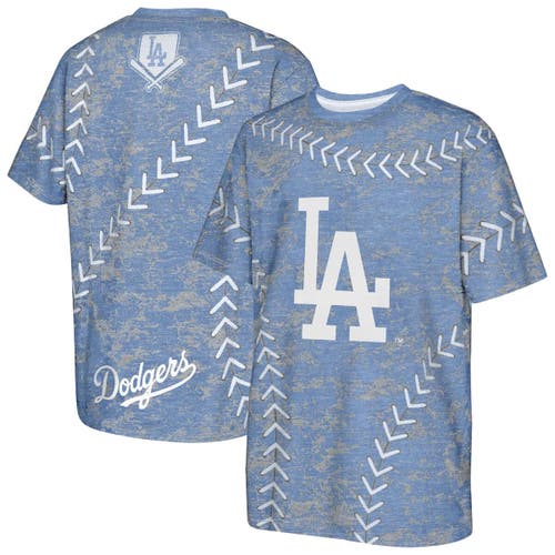 Outerstuff Kids'  Youth Royal Los Angeles Dodgers Slide Score Bold T-shirt In Blue
