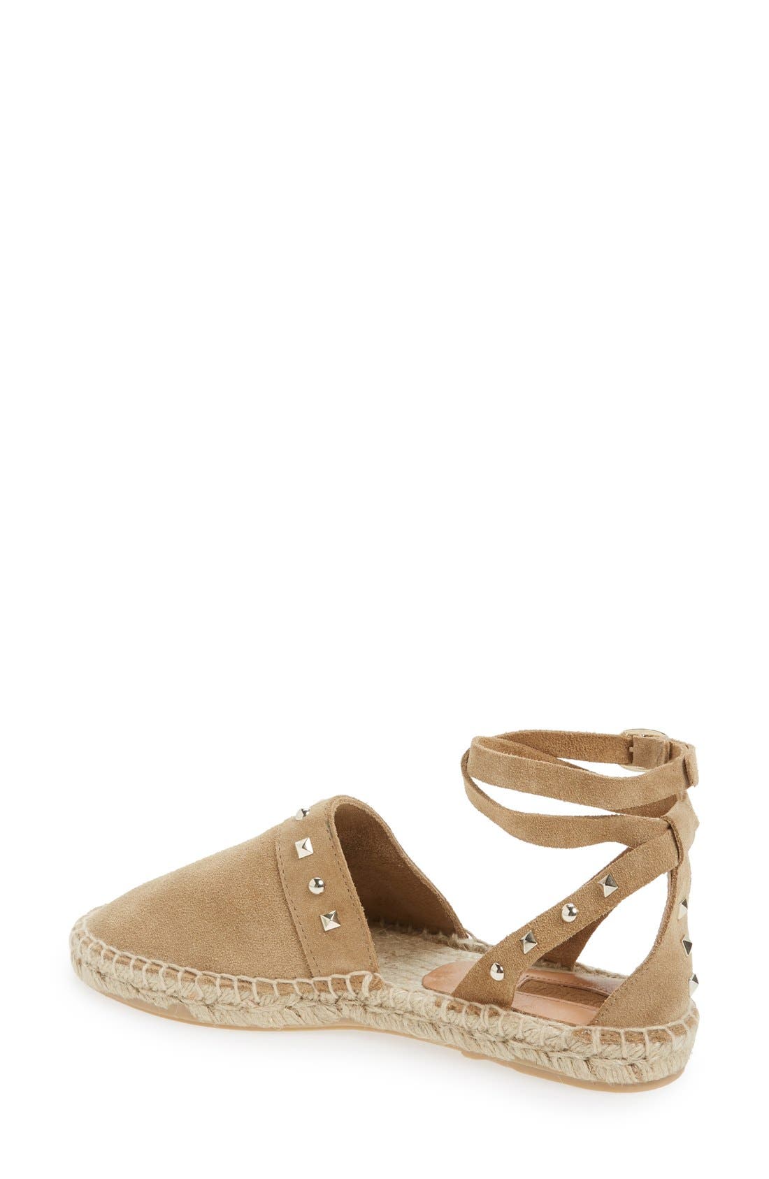 'Kite' Studded Wraparound Espadrille, Alternate, color, TAUPE