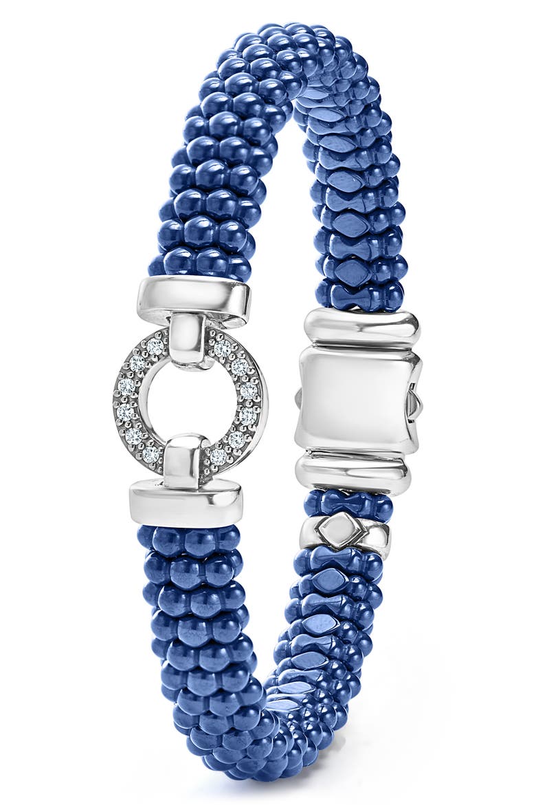 Blue Caviar Diamond & Ceramic Rope Bracelet, Alternate, color, MARINE