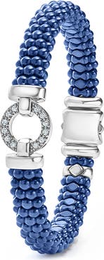 LAGOS Blue Caviar Diamond & Ceramic Rope Bracelet