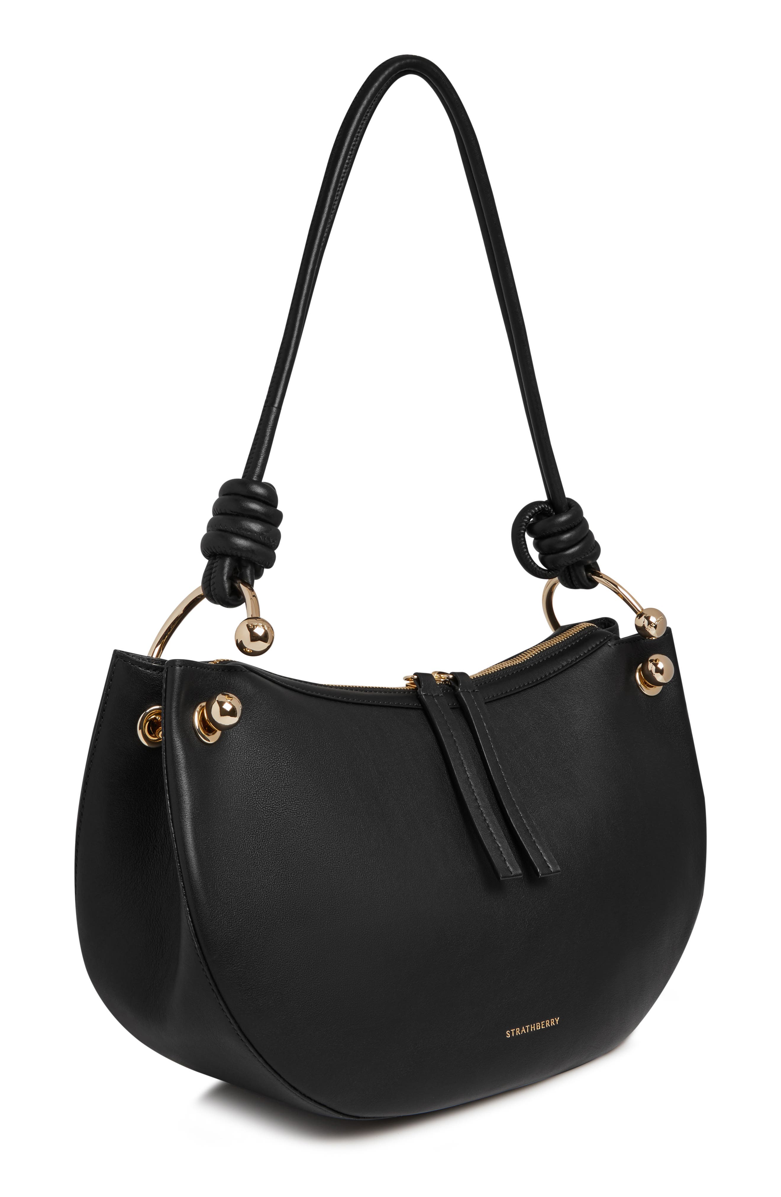 Strathberry Halo Leather Shoulder Bag, Alternate, color, 