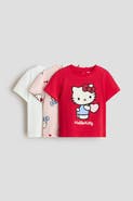 H&M 3-pack printed jersey tops