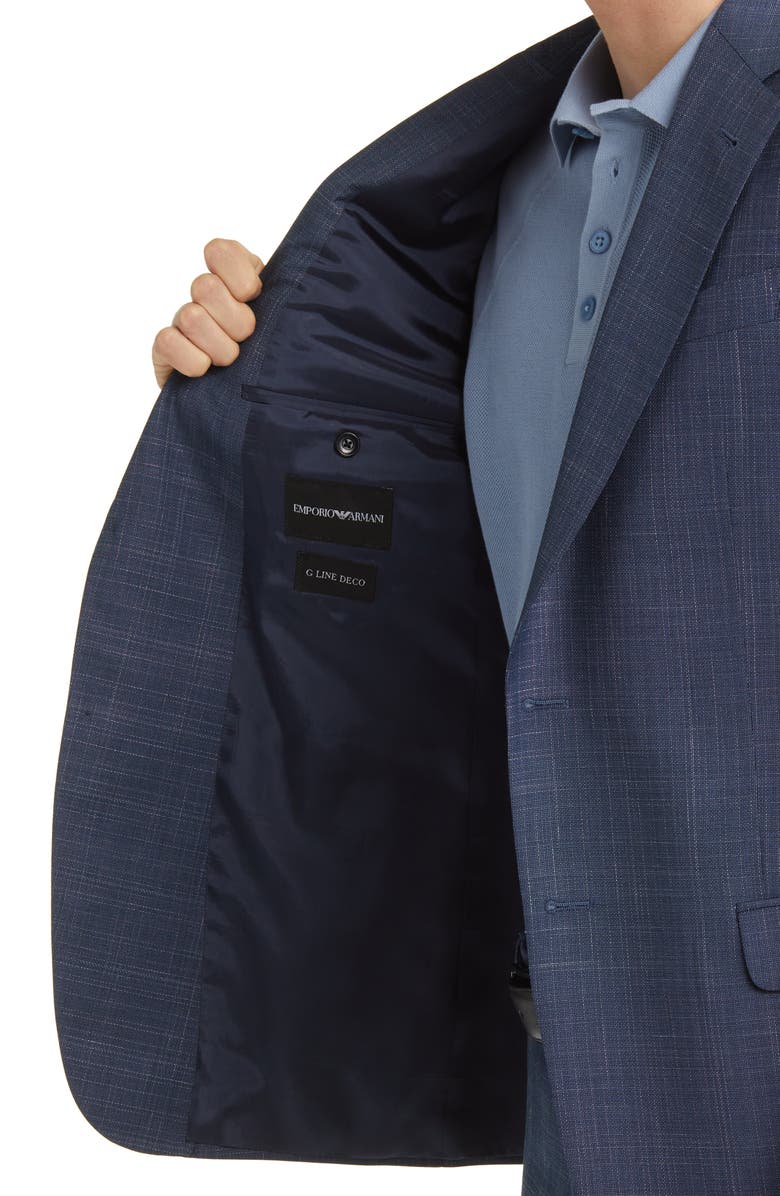 Emporio Armani Textured Plaid Virgin Wool Suit, Alternate, color,