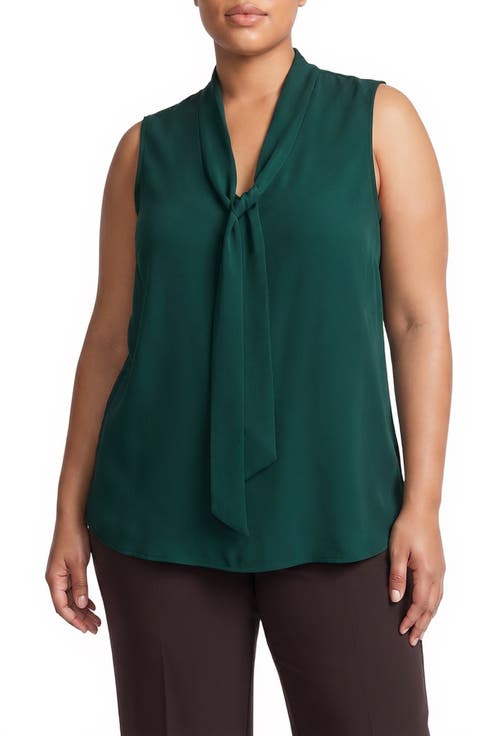 Tie Neck Charmeuse Blouse