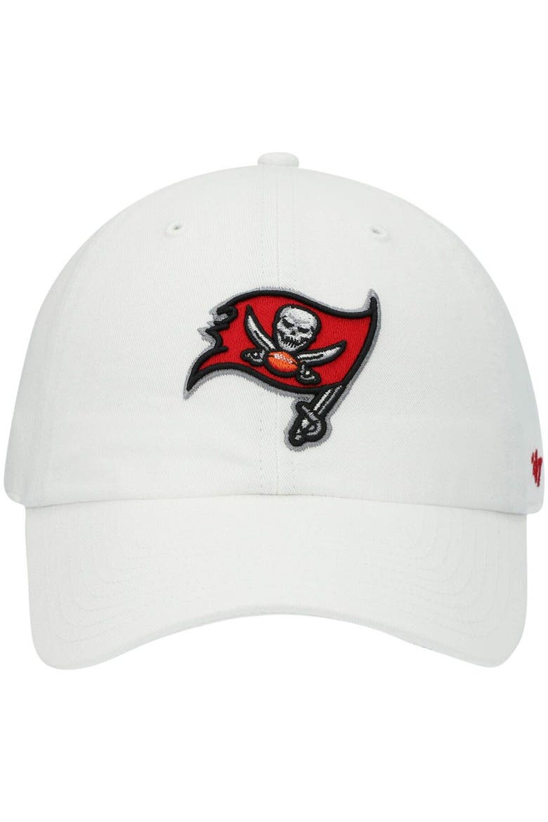 Men's '47 White Tampa Bay Buccaneers Clean Up Adjustable Hat, Alternate, color, White