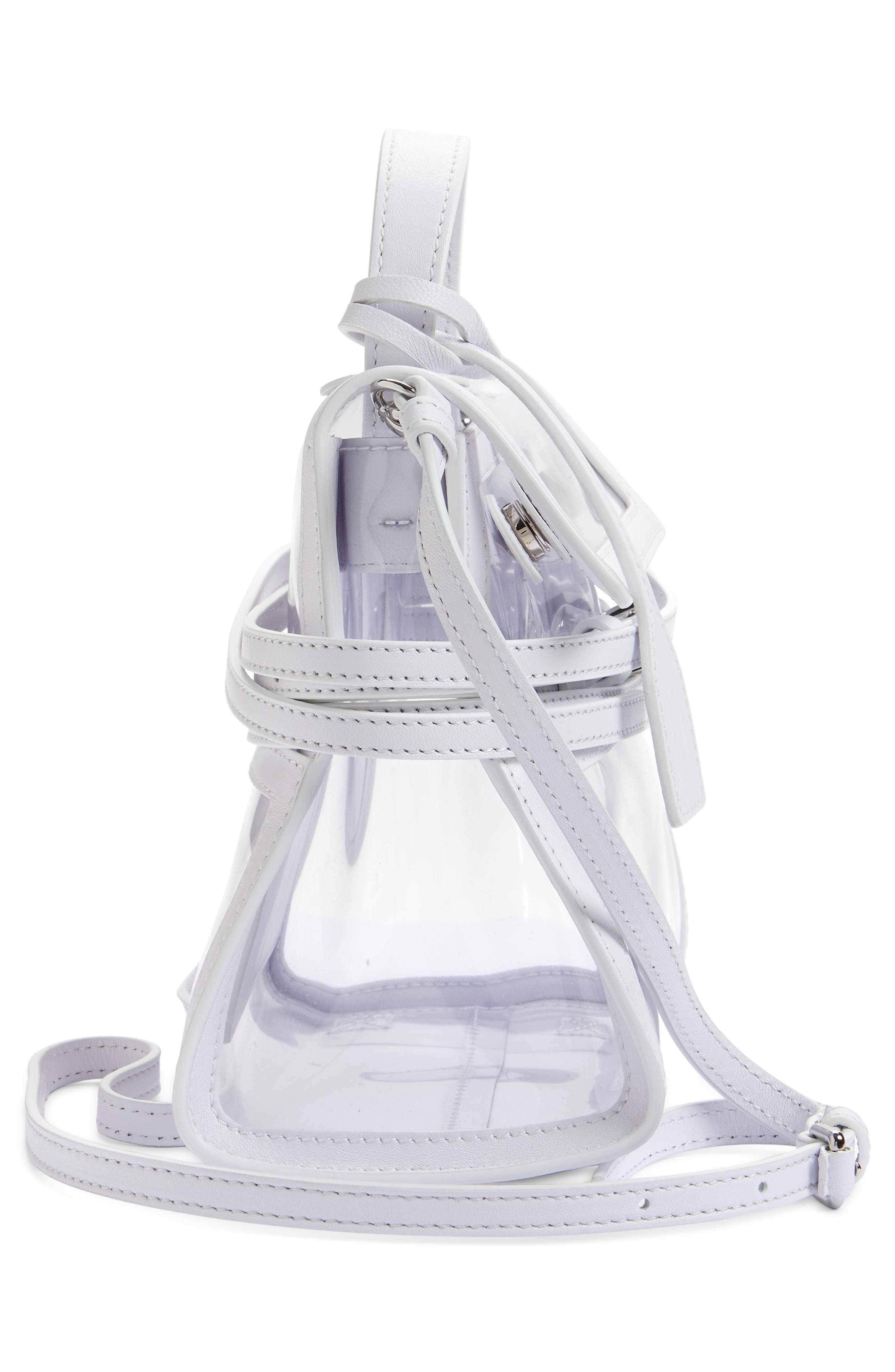 Moschino Tie Me Transparent Handbag, Alternate, color, One Color 10A Oi1