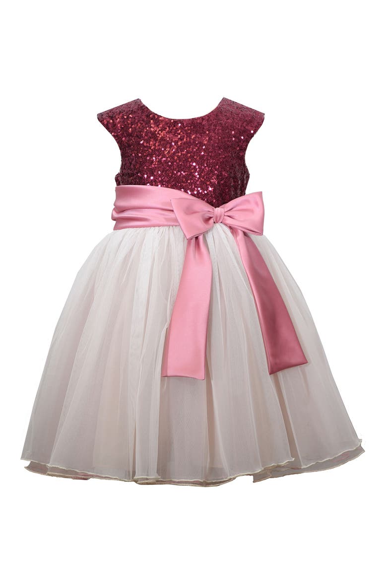 Kids' Ballerina Sequin Tulle Dress, Main, color, BUR