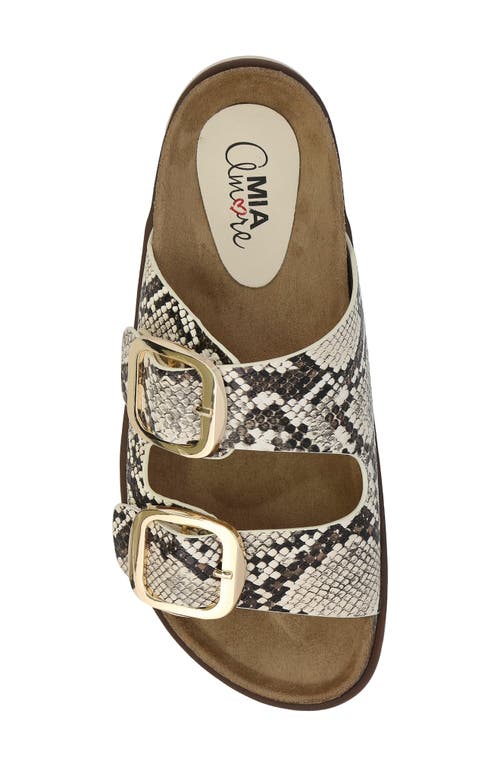 Mia Amore Mylaa Slide Sandal In Beige Multi