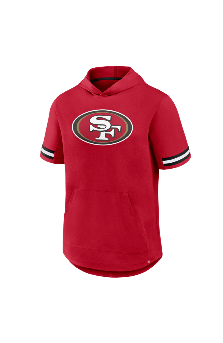 FANATICS Men's Fanatics Scarlet San Francisco 49ers Optimal Play Short Sleeve Hooded T-Shirt, Alternate, color, Scarlet