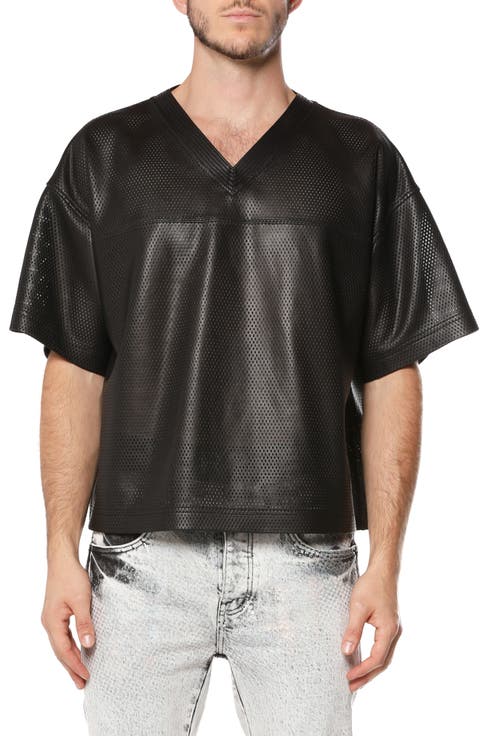 Leather Mesh T-Shirt