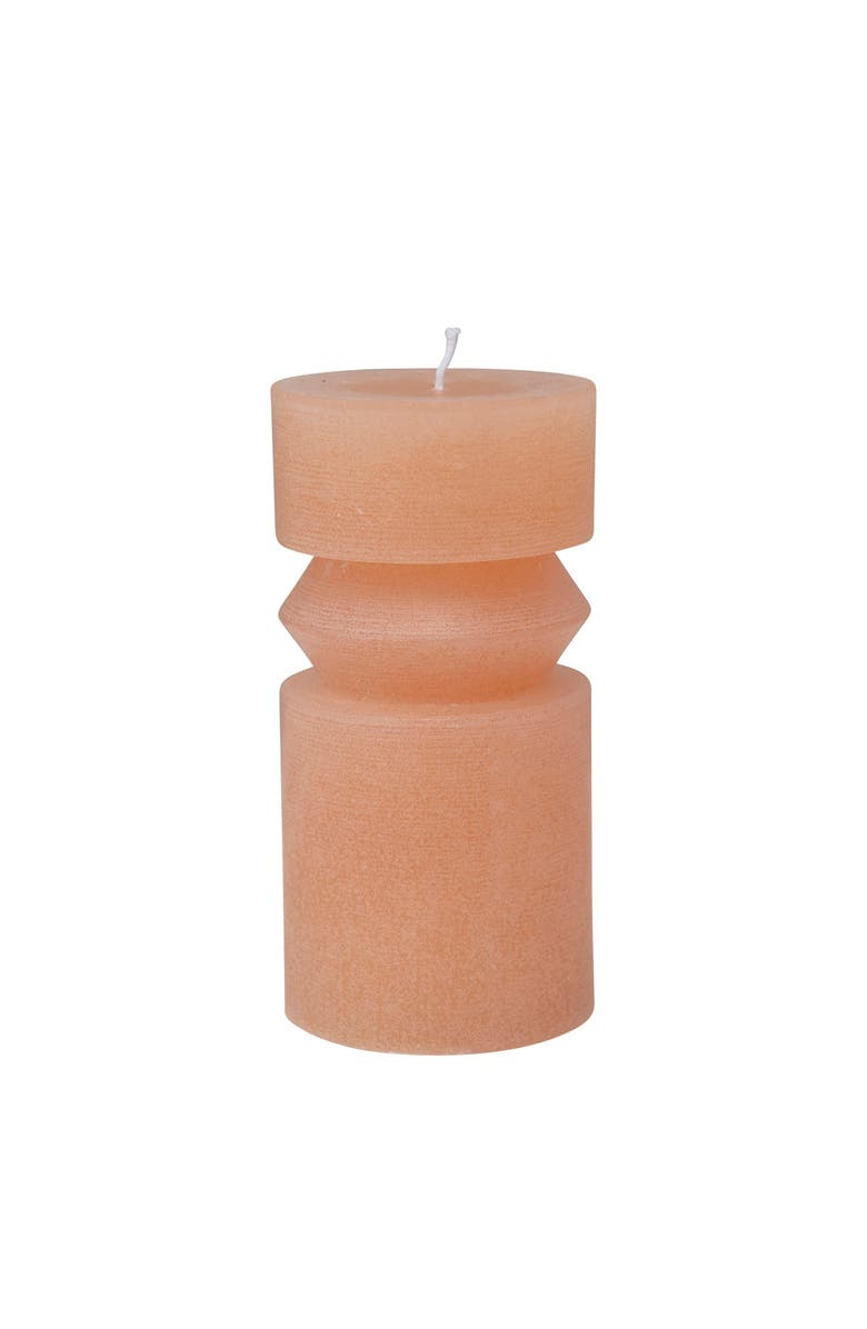 Storied Home Unscented Pillar Candle, Main, color, Pink